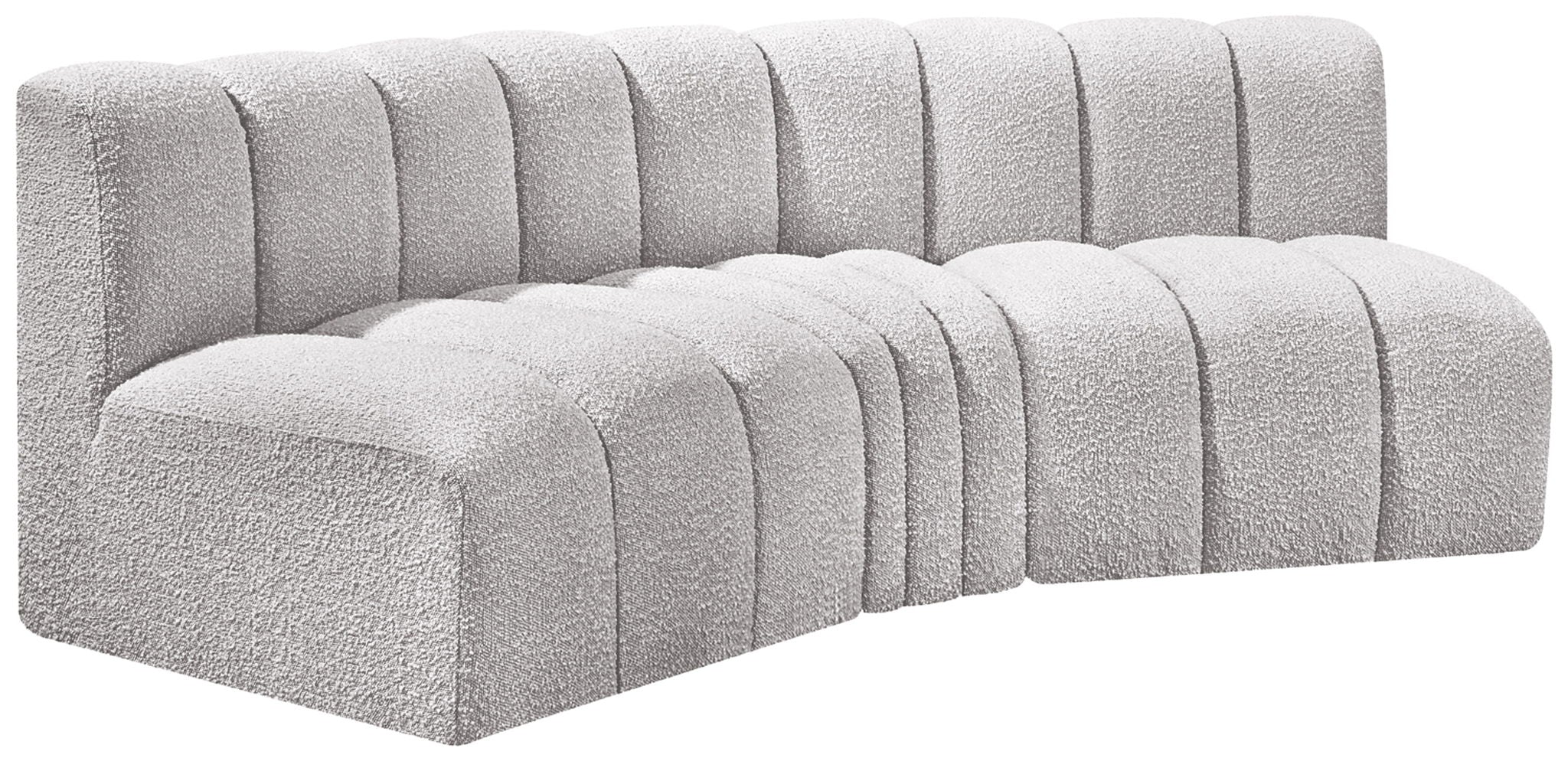 Arc - Boucle Fabric 3 Piece Modular Corner Sofa
