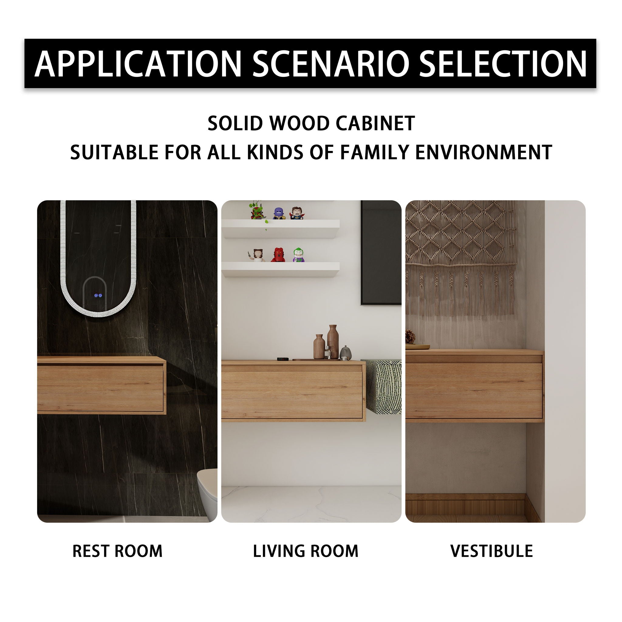 30" Wall Mounted Mirror Cabinet With Door - Imitative Oak