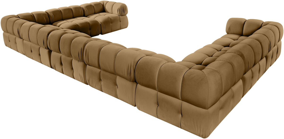 Orin - Velvet Performance Fabric Upholstered 9 Piece Sectional