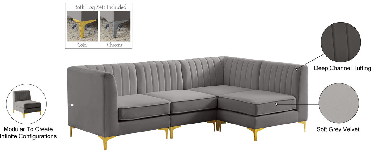 Alina - 4 Piece Modular L-Shaped Sectional