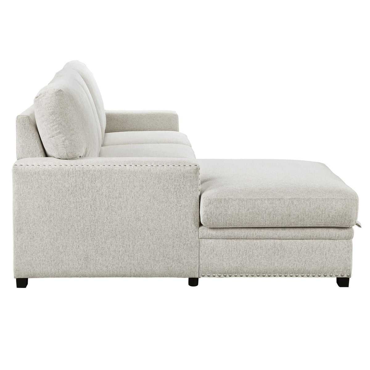 Morelia - 2 Piece Sectional With Pull-Out Bed And Chaise With Hidden Storage