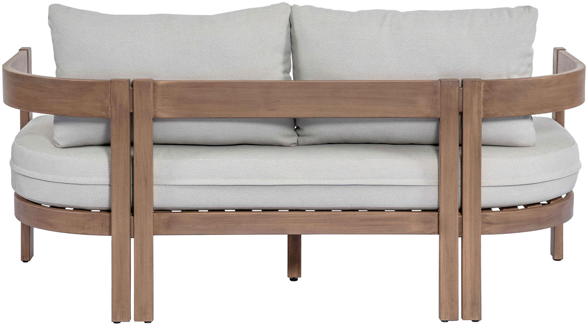 Newport - Water Resistant Fabric 65" Upholstered Outdoor Patio Loveseat