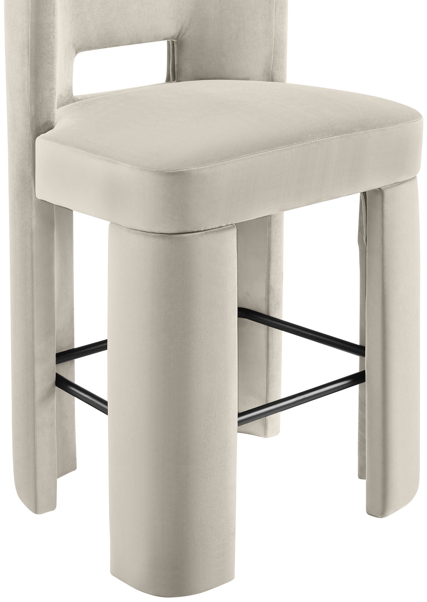 Zuno - Velvet Performance Fabric Upholstered Bar Stool (Set of 2)