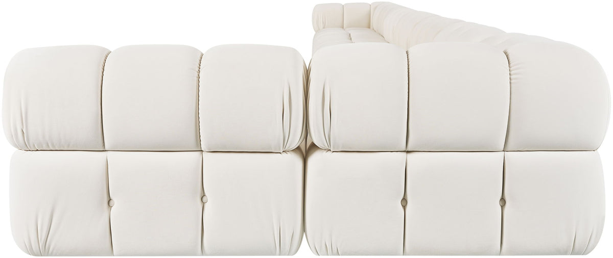 Orin - Velvet Performance Fabric Upholstered 8 Piece L-Shaped Sectional