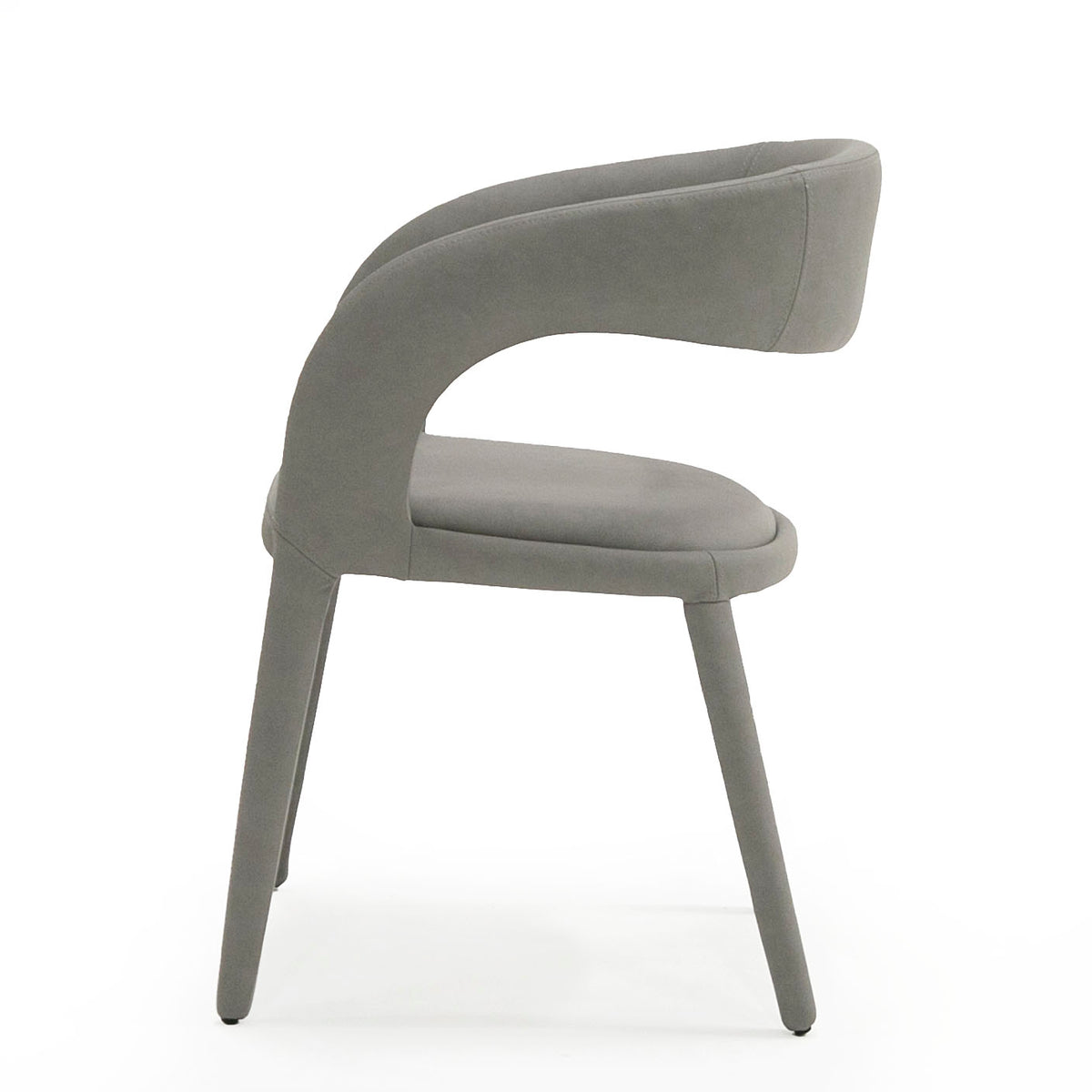 Faerron - Modern Grey Leatherette Dining Chair