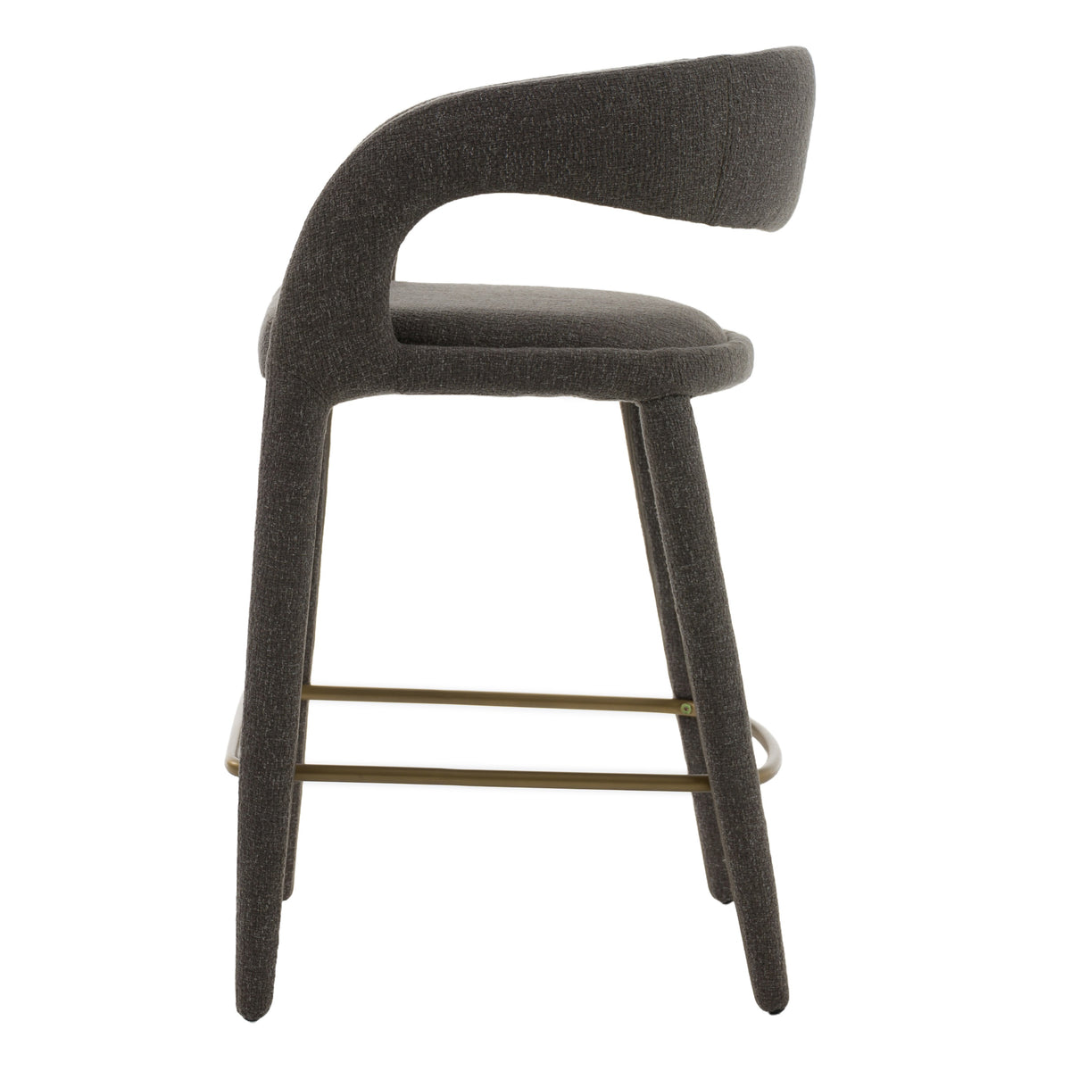 Faerron - Modern Grey Fabric Counter Chair