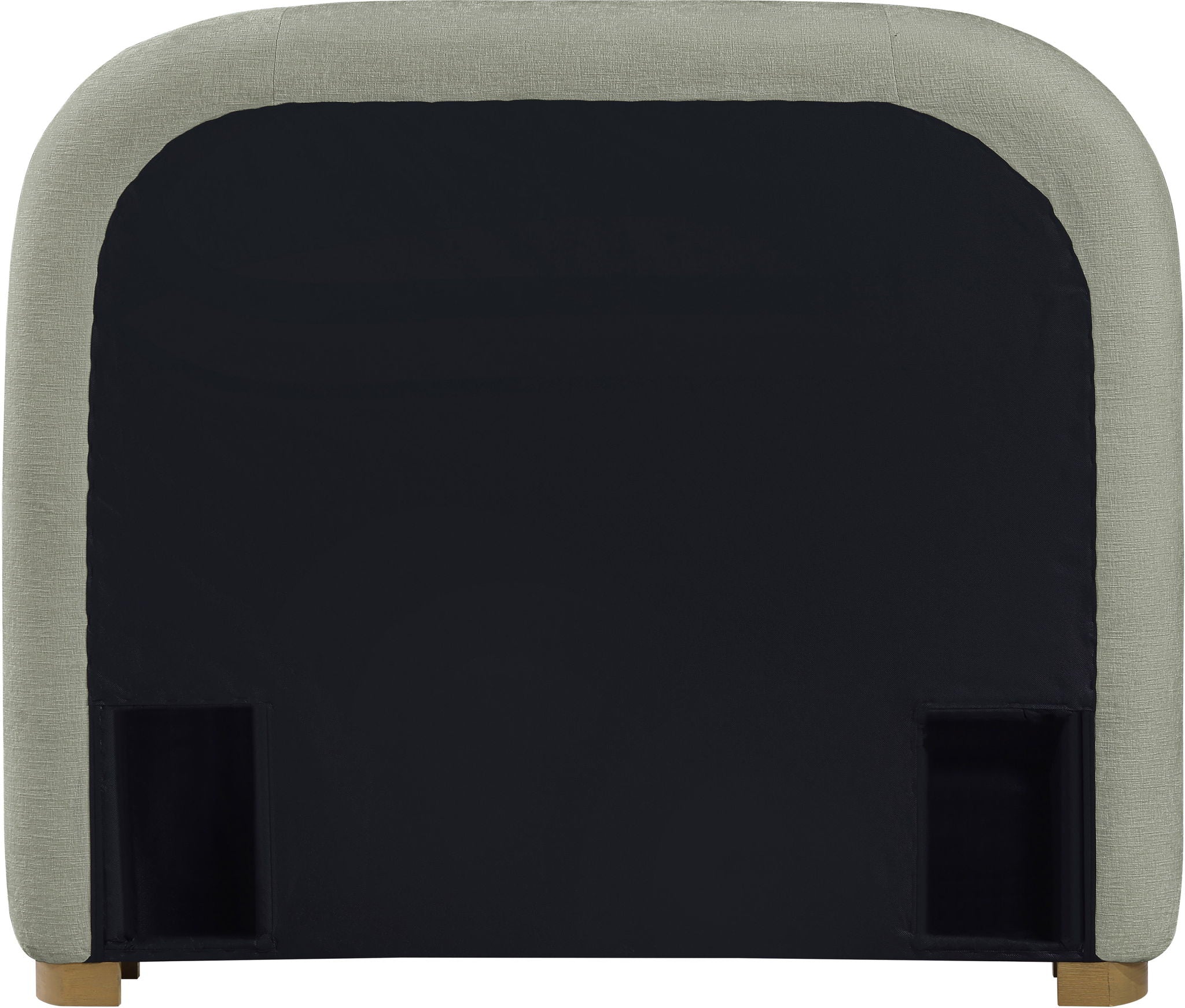 Vaughn - Chenille Bed With Natural Base