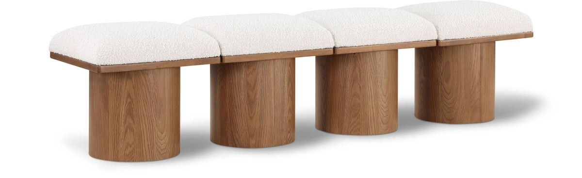 Pavilion - 4 Piece Modular Bench With Brown Base