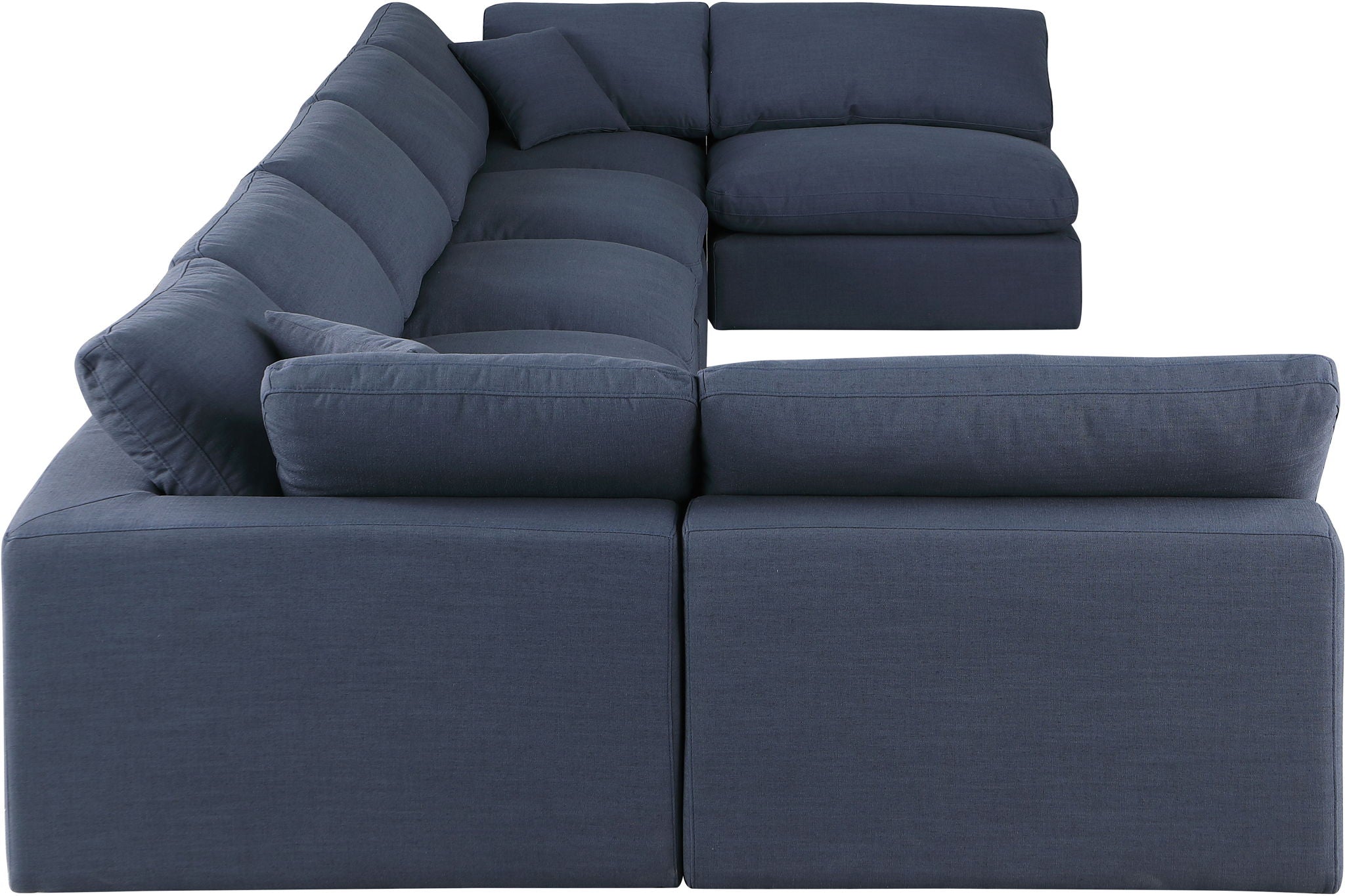 Comfy - 7 Piece Linen Modular Armless Sectional