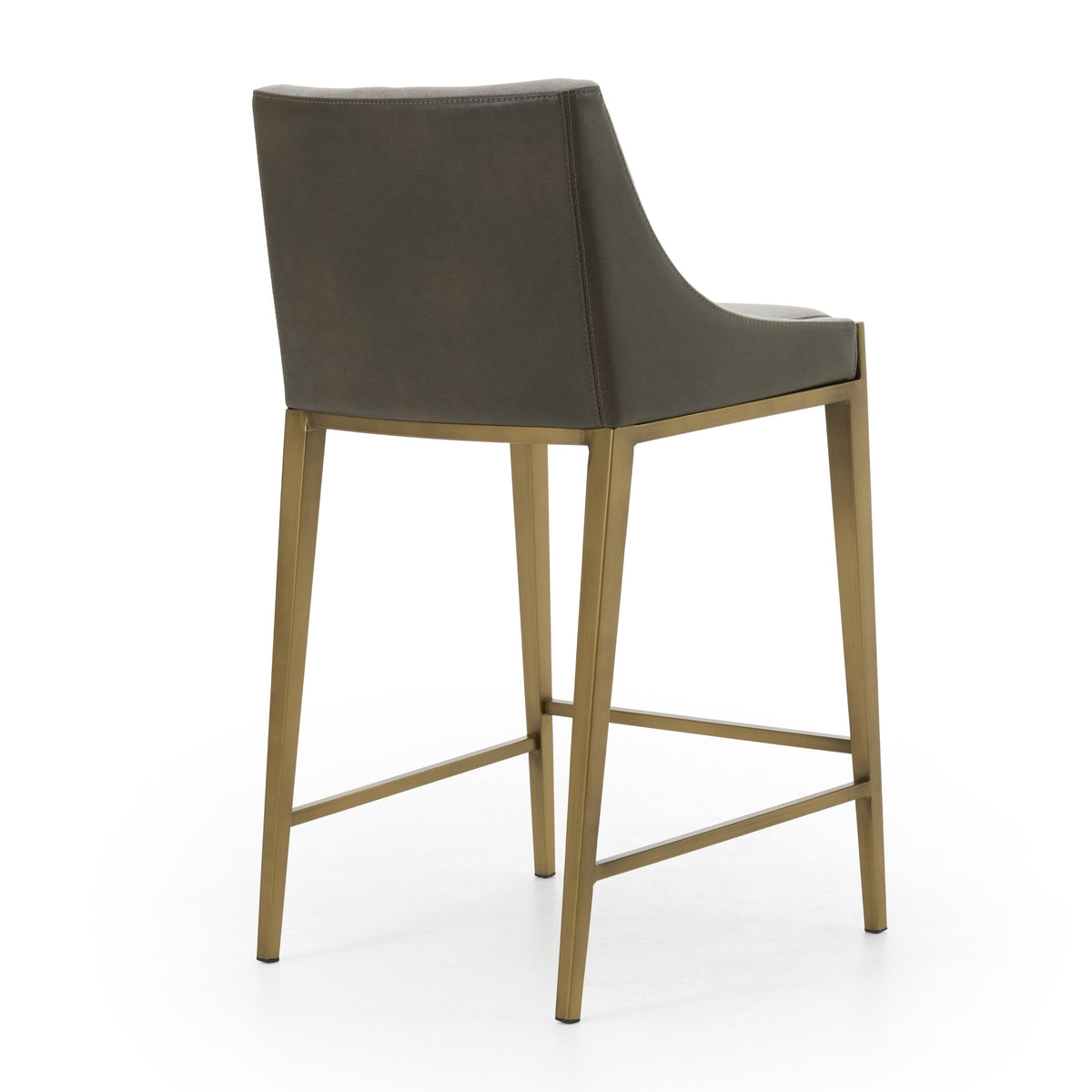 Fairview - Contemporary Grey + Brass Counter Stool