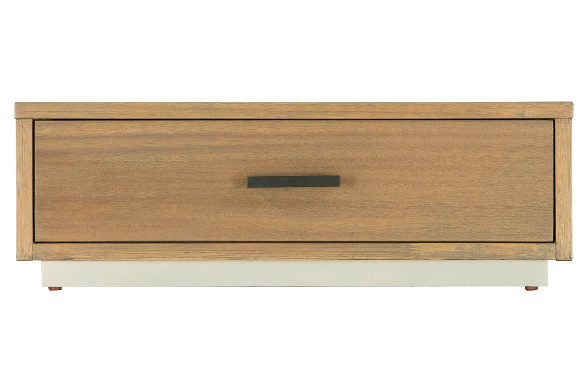 Eastern King Fantasia - Contemporary Walnut & Grey Bed with Two Nightstands