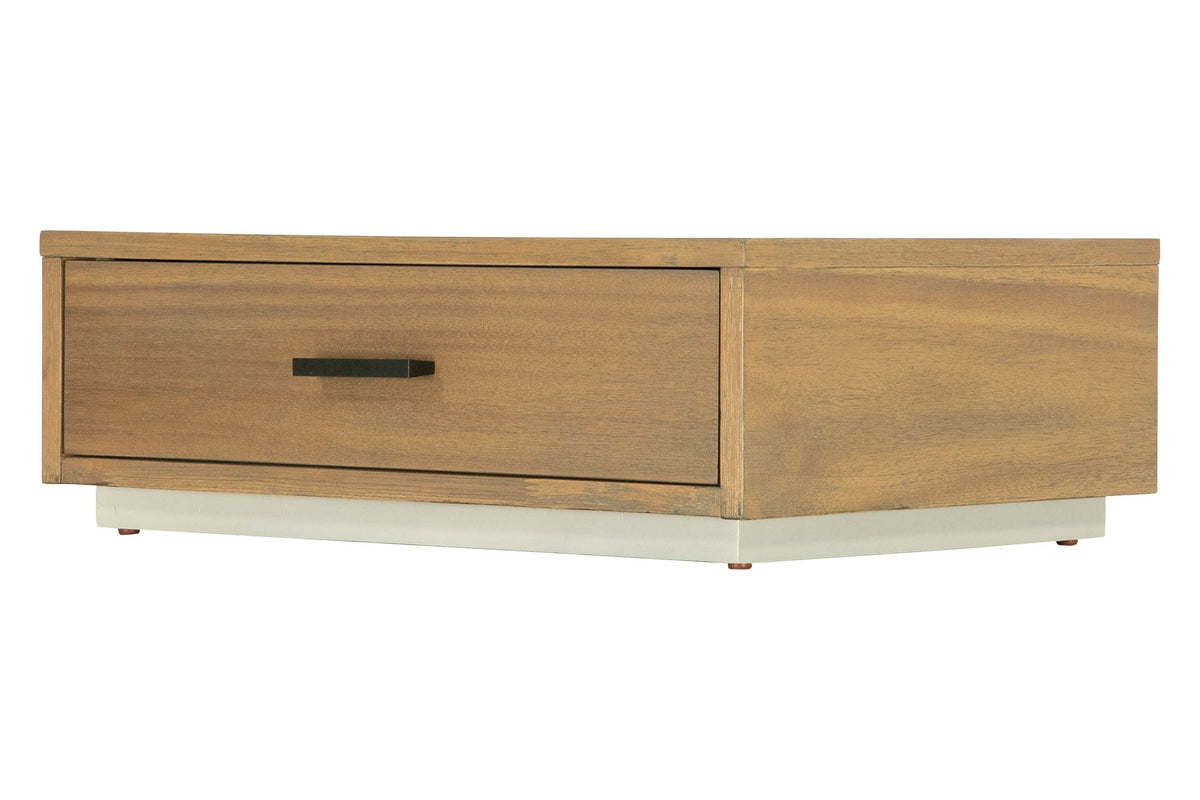 Eastern King Fantasia - Contemporary Walnut & Grey Bed with Two Nightstands