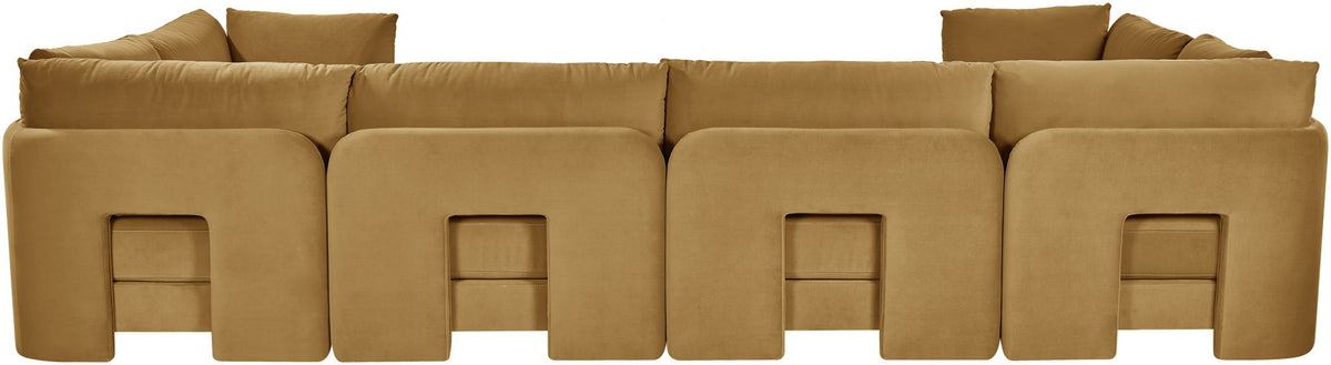 Hammond - Velvet Performance Fabric Upholstered 6 Piece U-Shaped Sectional