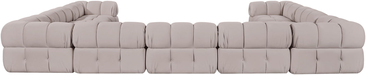 Orin - Velvet Performance Fabric Upholstered 9 Piece Sectional