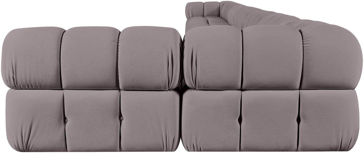 Orin - Velvet Performance Fabric Upholstered 8 Piece L-Shaped Sectional