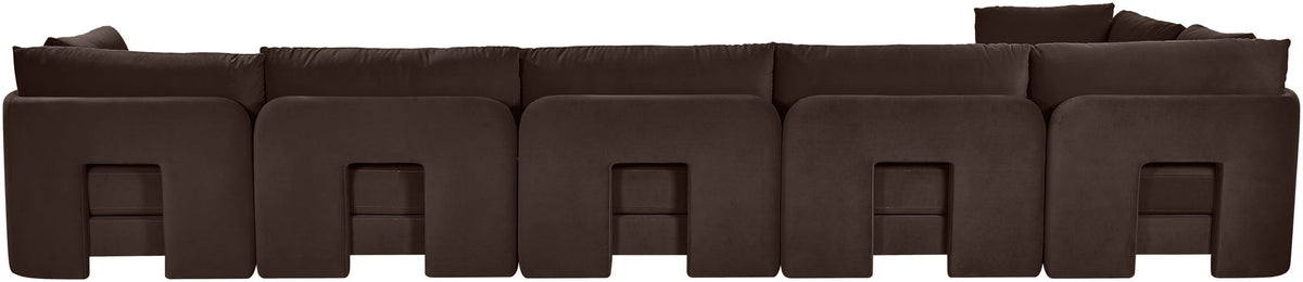 Hammond - Velvet Performance Fabric Upholstered 6 Piece L-Shaped Sectional