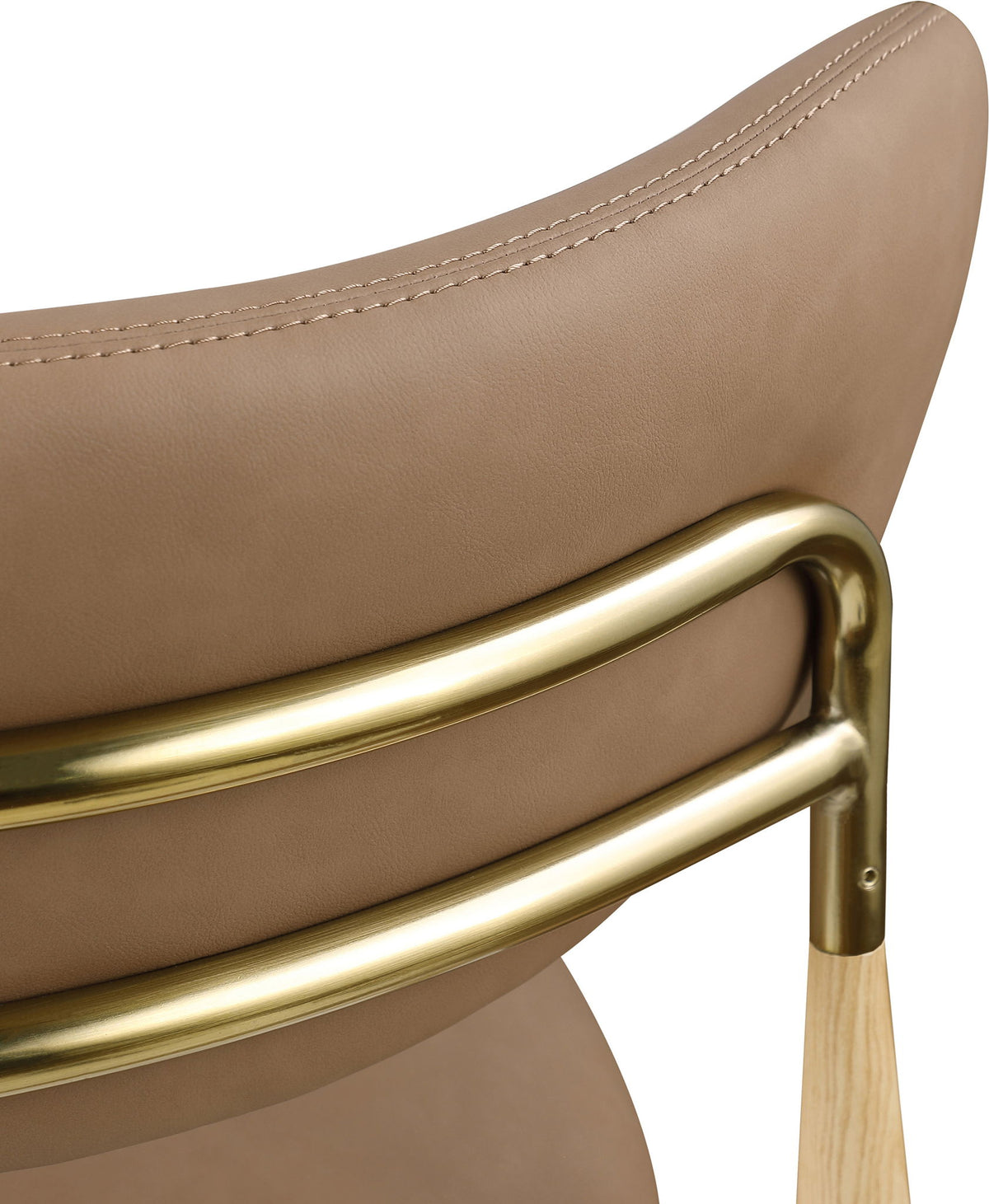 Ronda - Vegan Leather Upholstered Dining Side Chair - Natural Legs