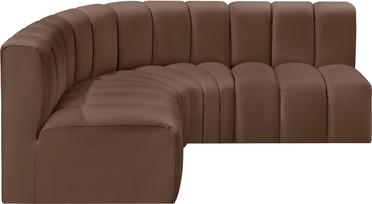 Arc - Faux Leather 4 Piece Corner Modular Sofa