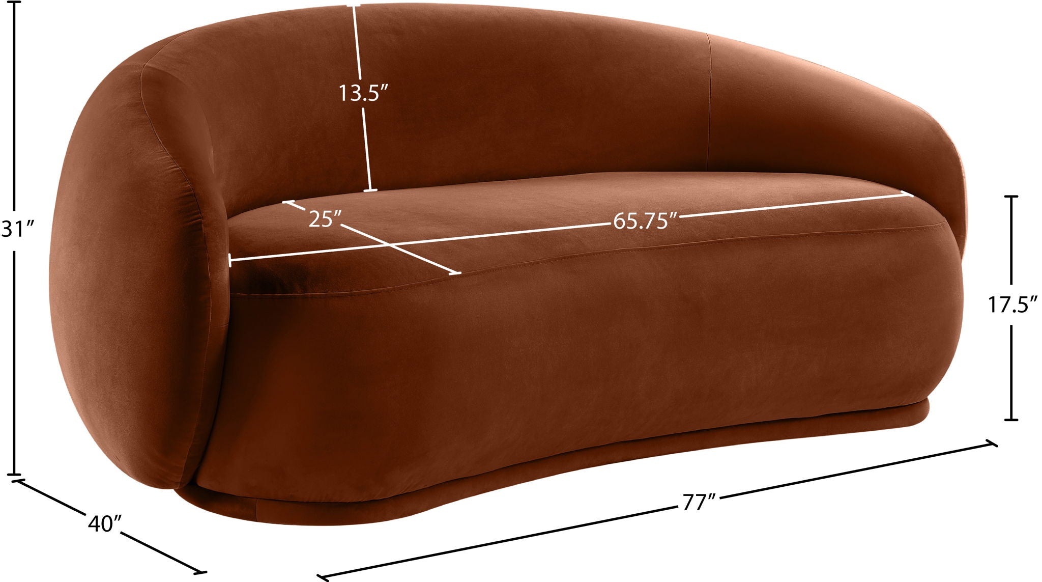 Emery - Loveseat - Cognac