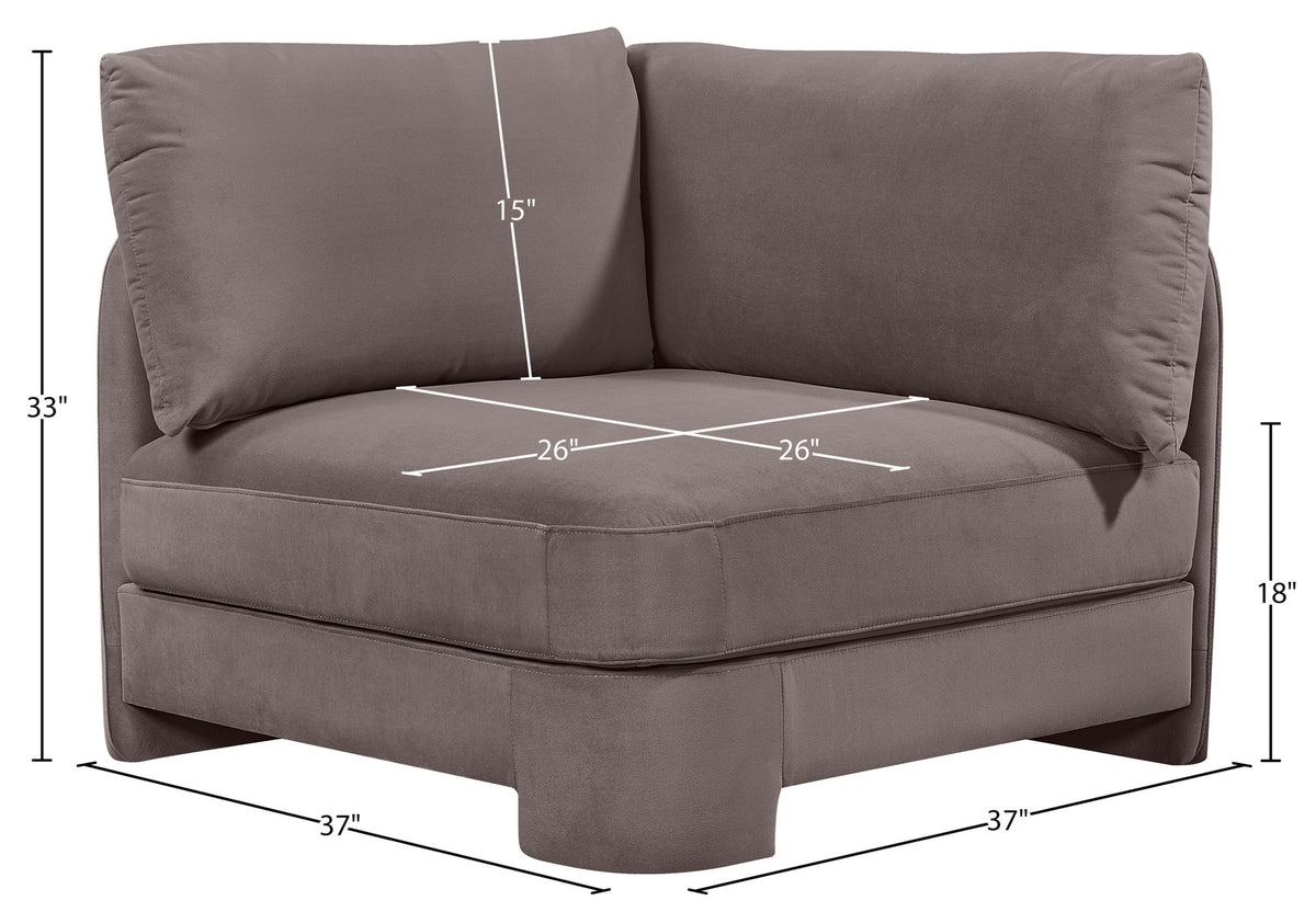 Hammond - Velvet Performance Fabric Upholstered Corner Chair
