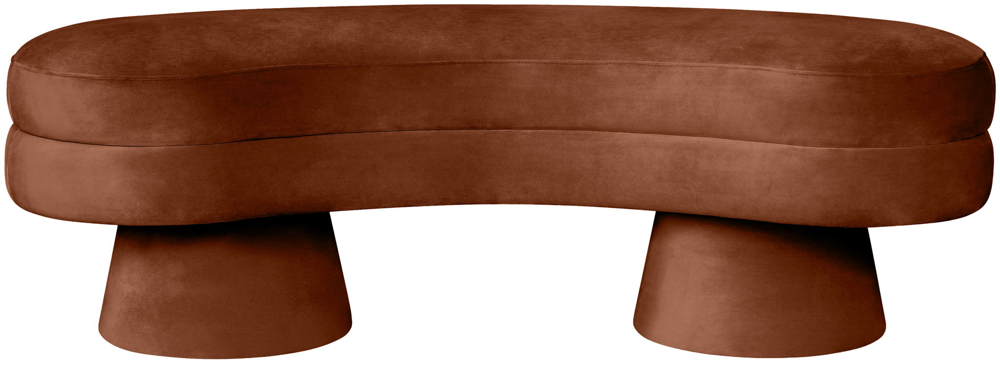 Zenna - Velvet Bench - Cognac