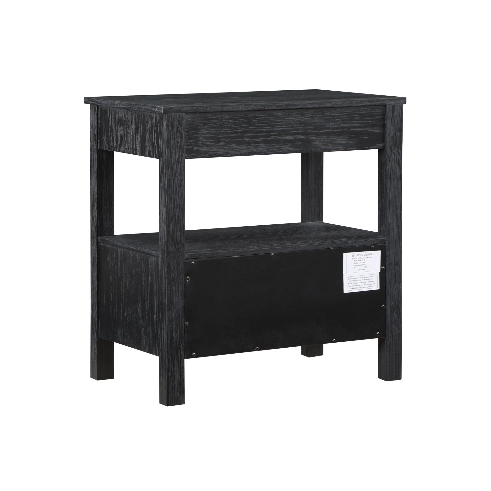 Danielle - 2 Drawer Nightstand - Black