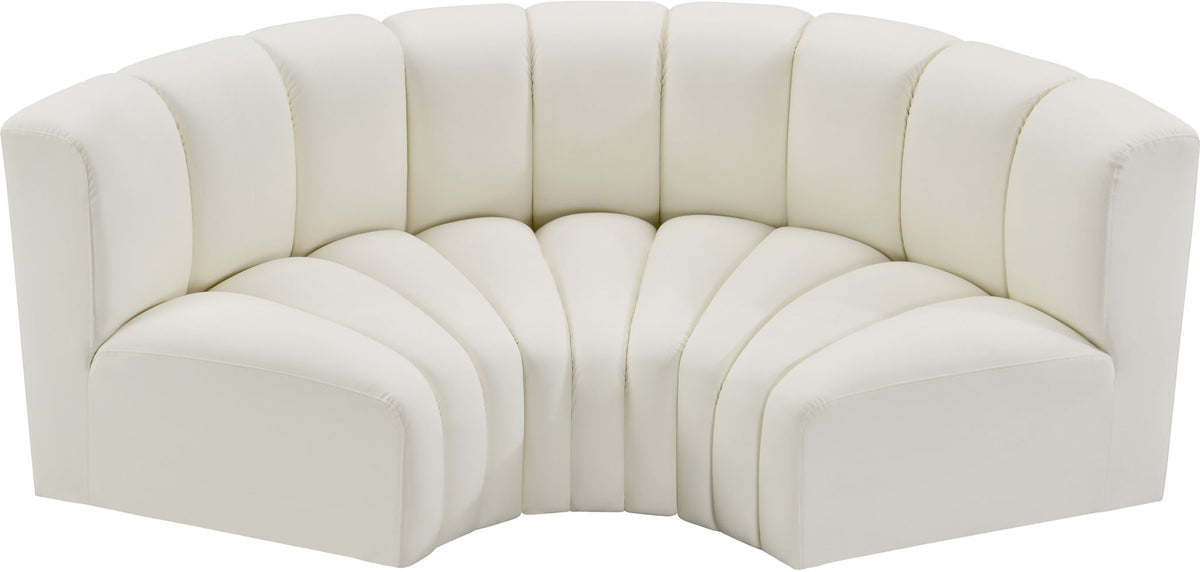 Arc - Faux Leather 3 Piece Modular U-Shaped Sofa