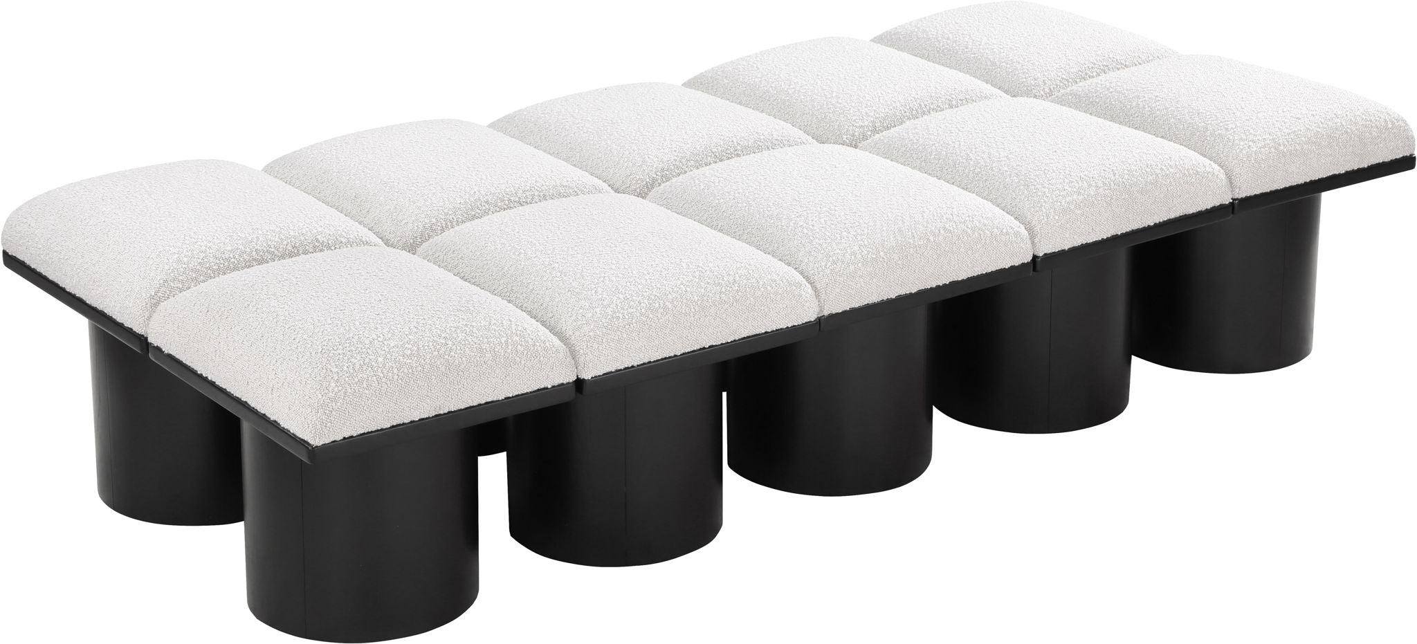 Pavilion - 10 Piece Modular Bench With Black Base