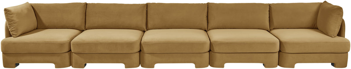 Hammond - Velvet Performance Fabric Upholstered 5 Piece Sofa