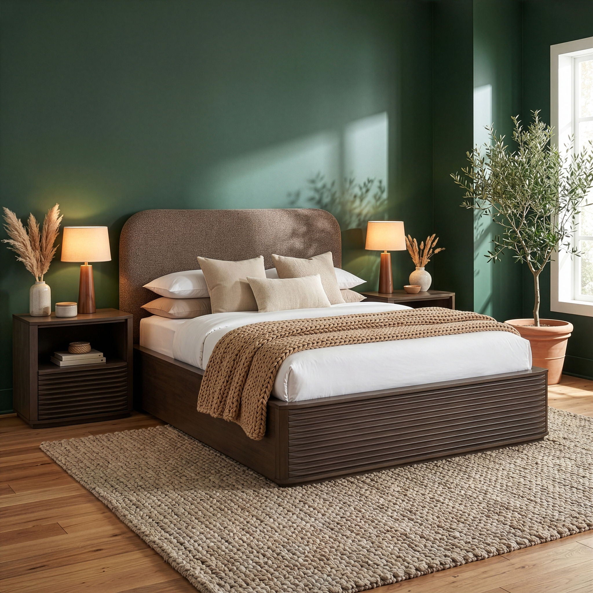 Morino - Interwoven Fabric Upholstered Bed