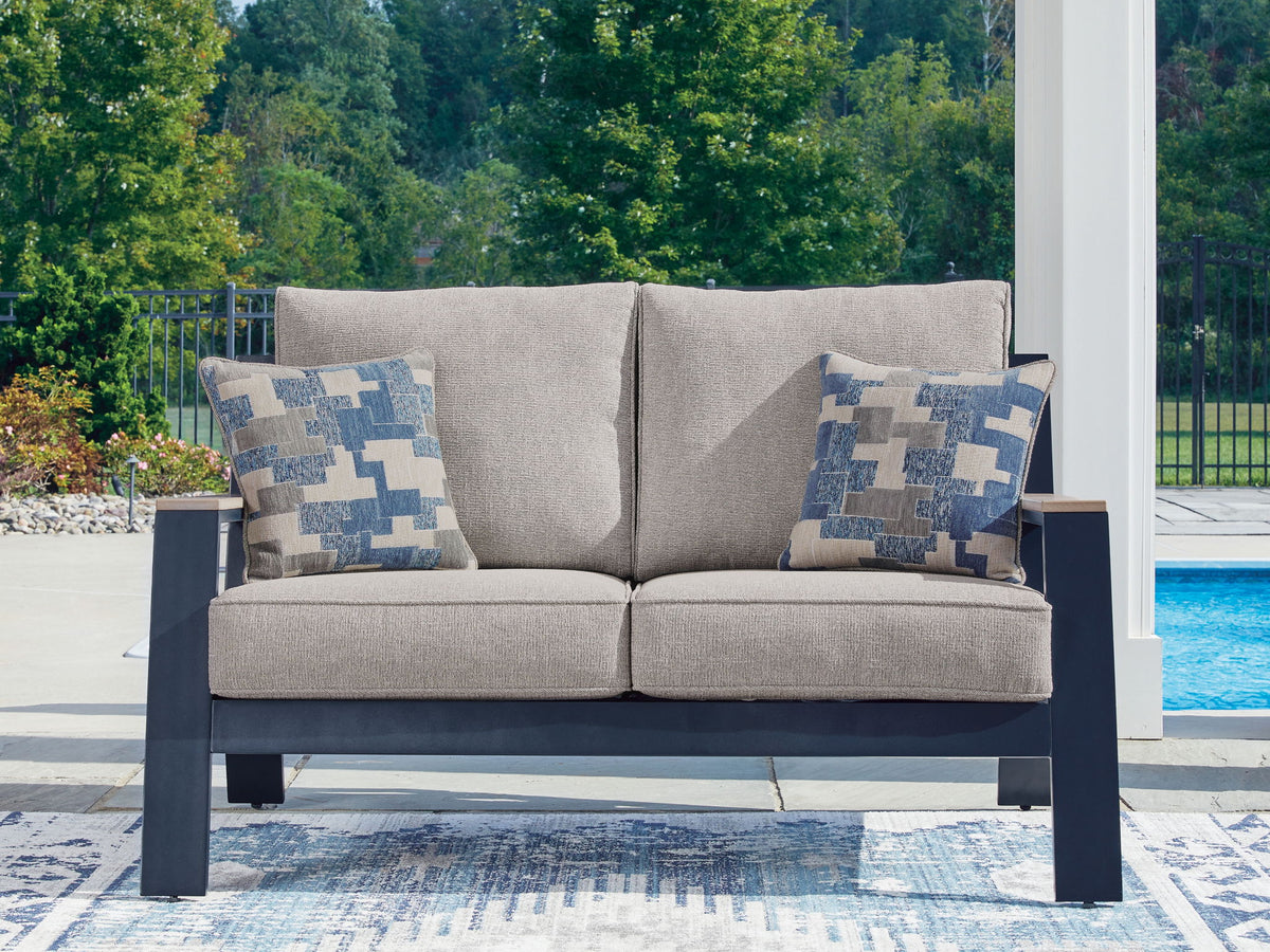 East Beach - Loveseat With Cushion - Blue