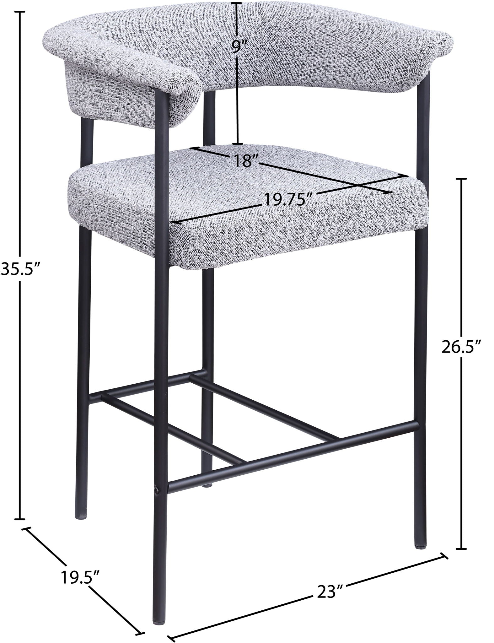 Malin - Boucle Counter Stool (Set of 2)