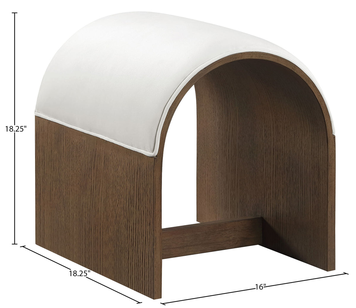 Sable - Velvet Performance Fabric Upholstered Bench