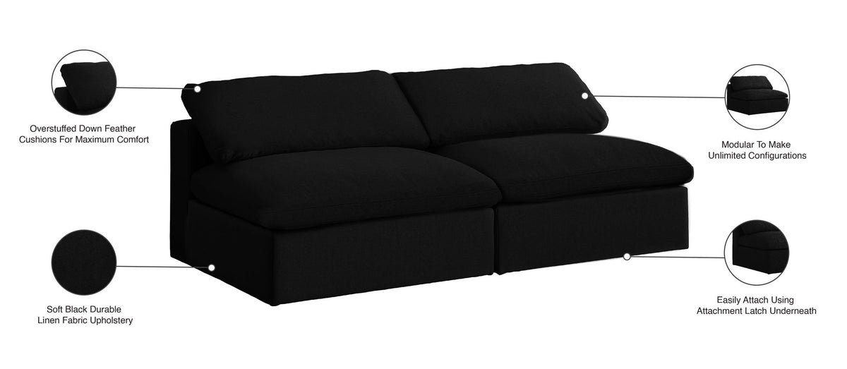 Serene - Modular Armless 2 Seat Sofa