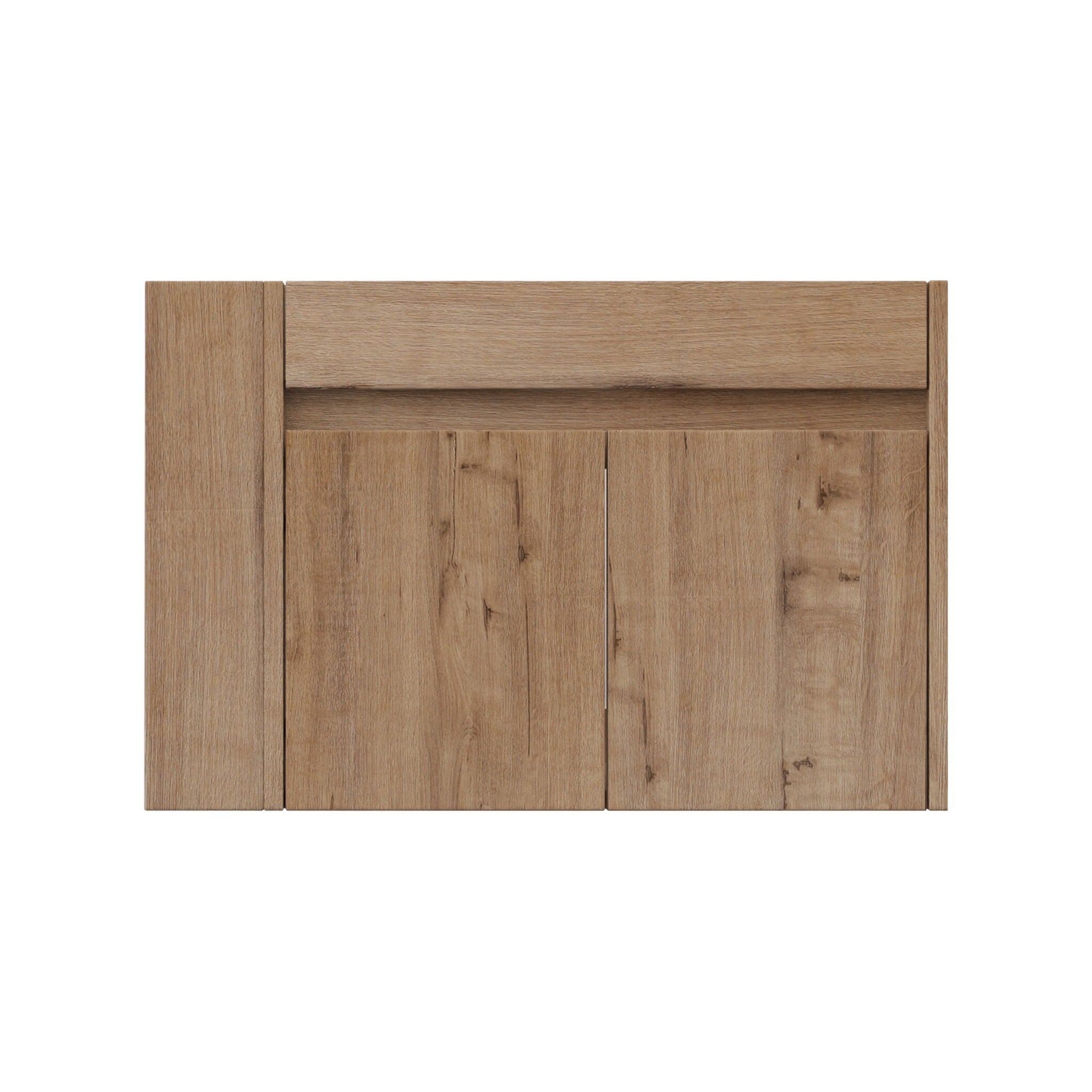 Wall Mounted Bathroom Vanity With Open Shelf, 29" Size (Vanity Only) - Imitative Oak