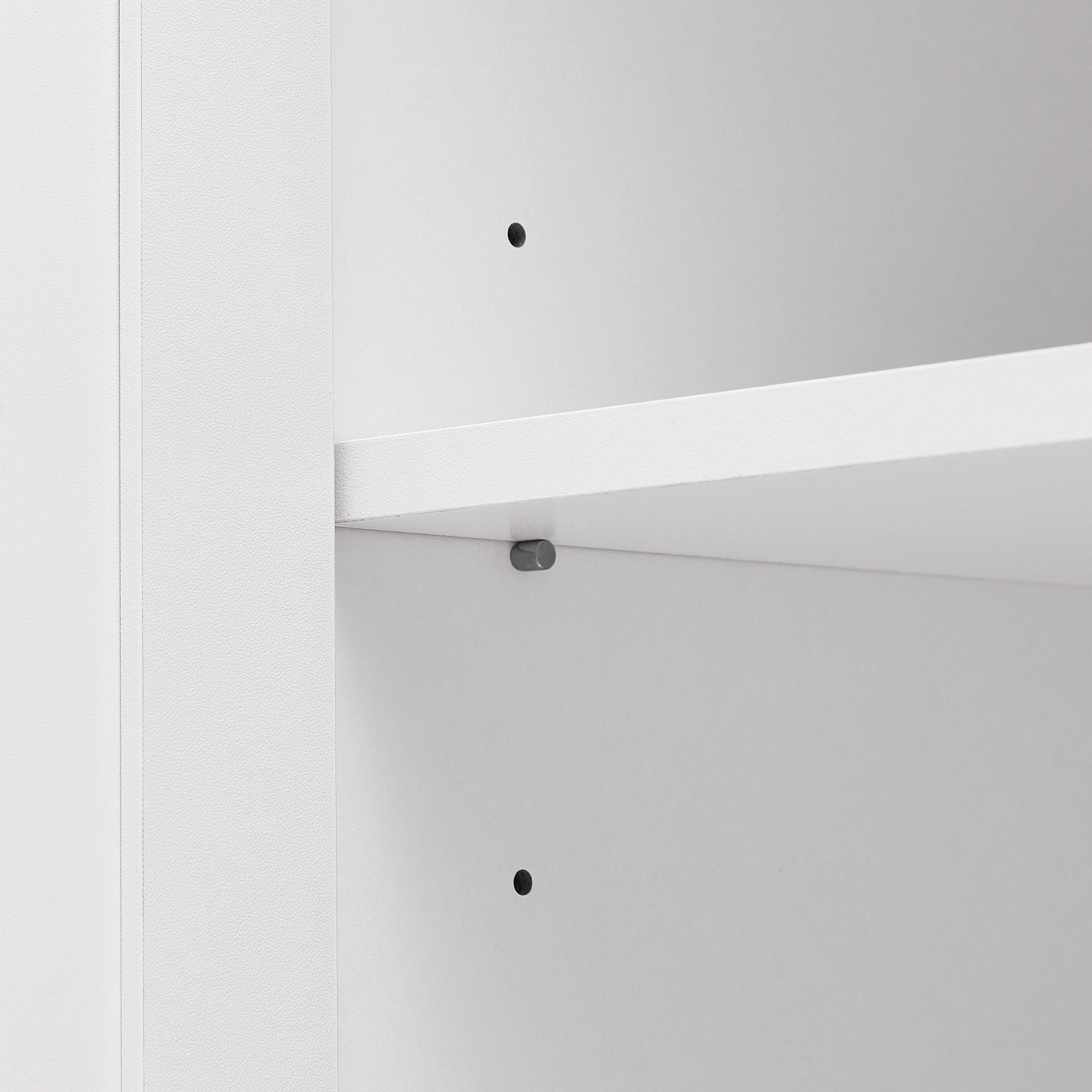 Storage Cabinet With 2 Doors For Bathroom Or Office, Adjustable Shelf - White