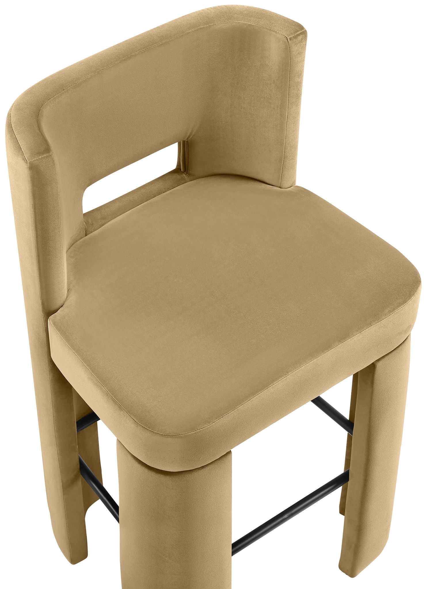 Zuno - Velvet Performance Fabric Upholstered Bar Stool (Set of 2)