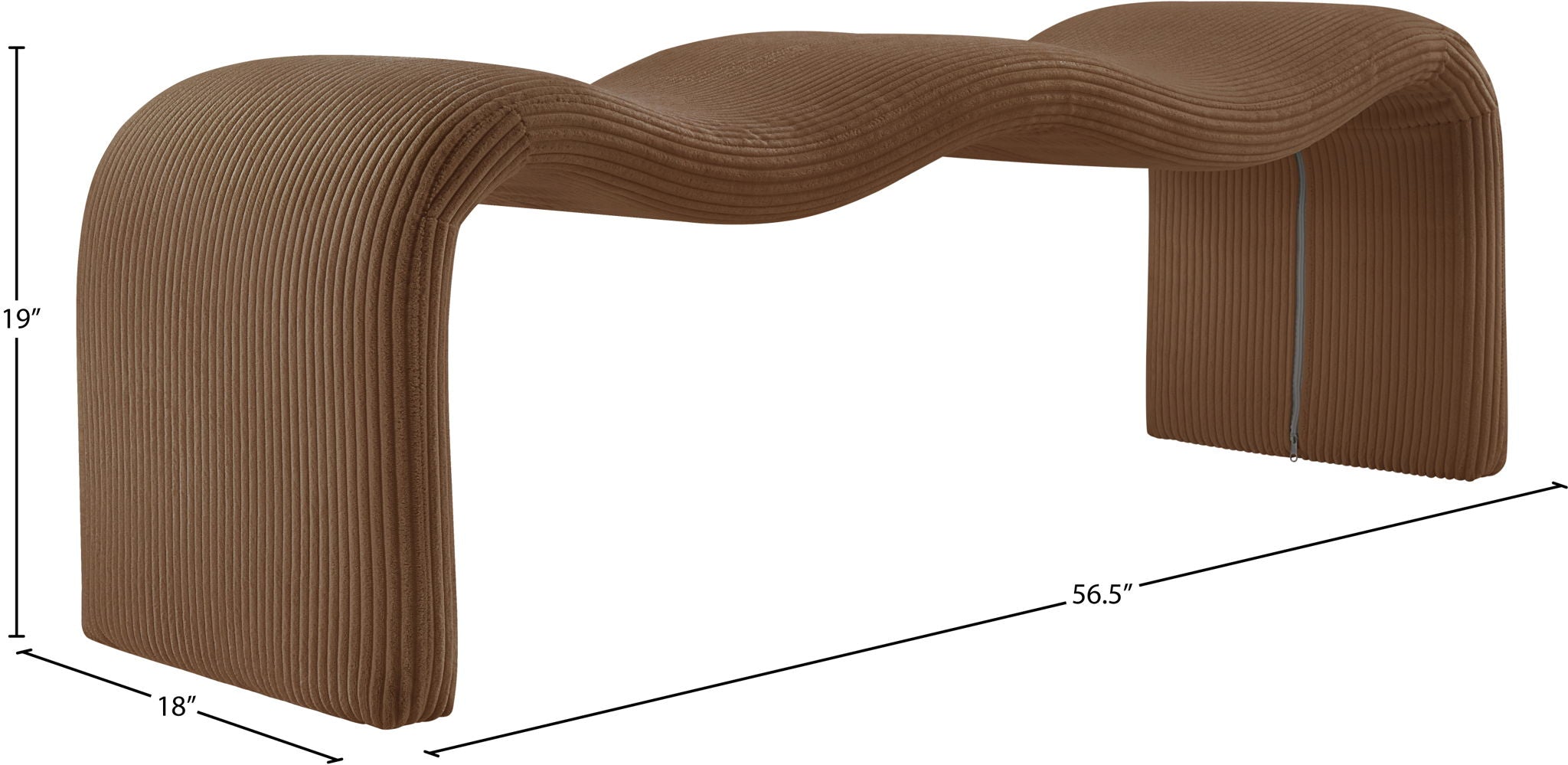 Willow - Corduroy Bench - Saddle