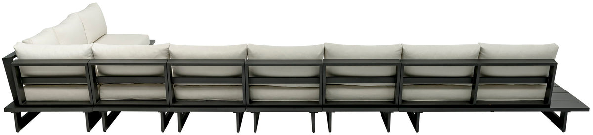 Maldives - 7 Piece Water Resistant Outdoor Patio Modular Sectional With Gray Base