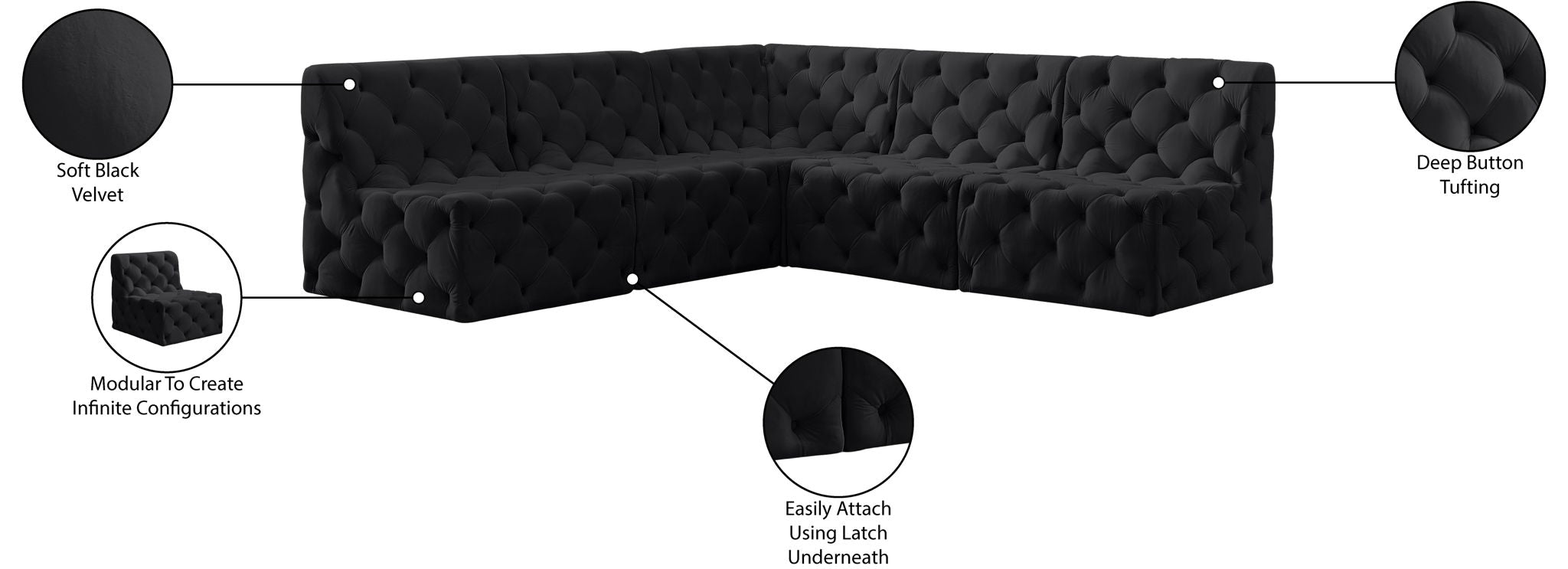 Tuft - 5 Piece Modular Sectional