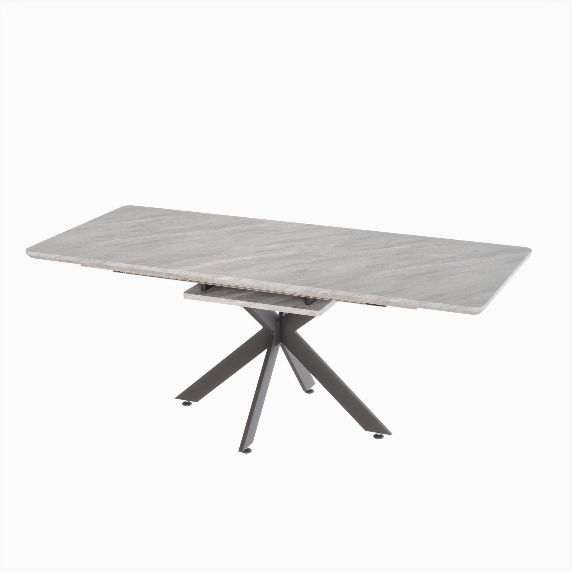 Modern Mid-Century Dining Table Set With Extendable Design