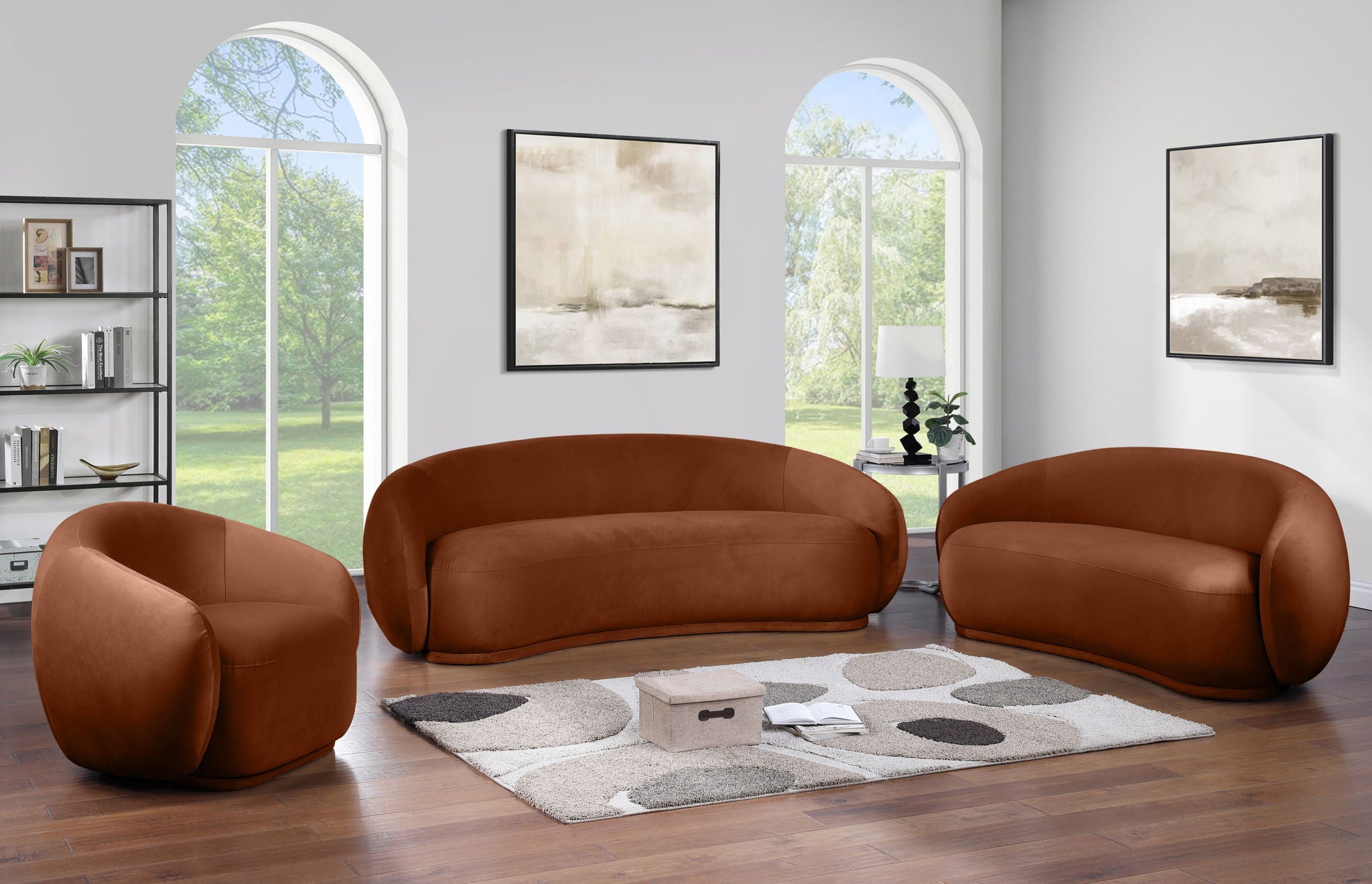 Emery - Loveseat - Cognac