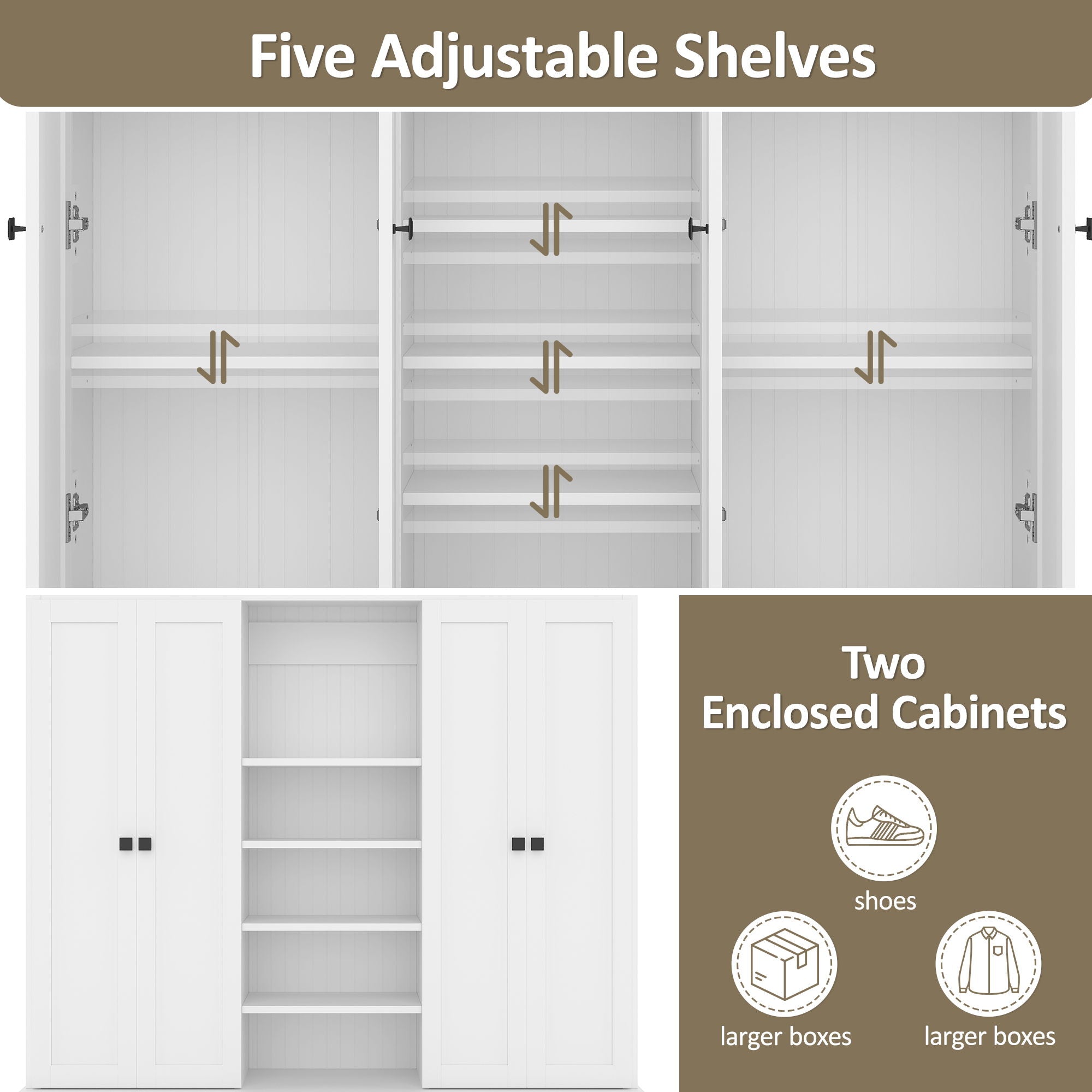 Hall Tree & Bench And 5 Storage Cubbies