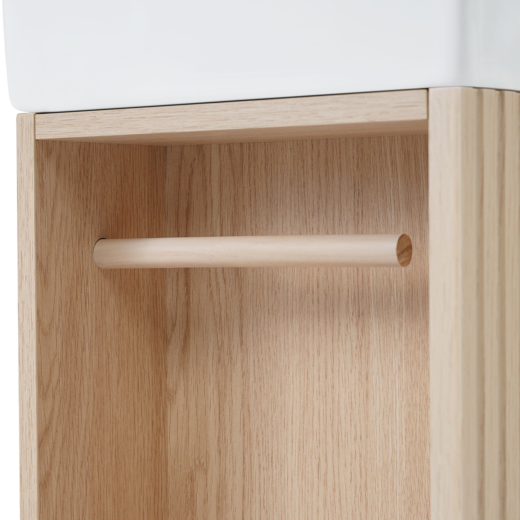 Modern Bathroom Vanity With Sink And 2 Tier Shelf