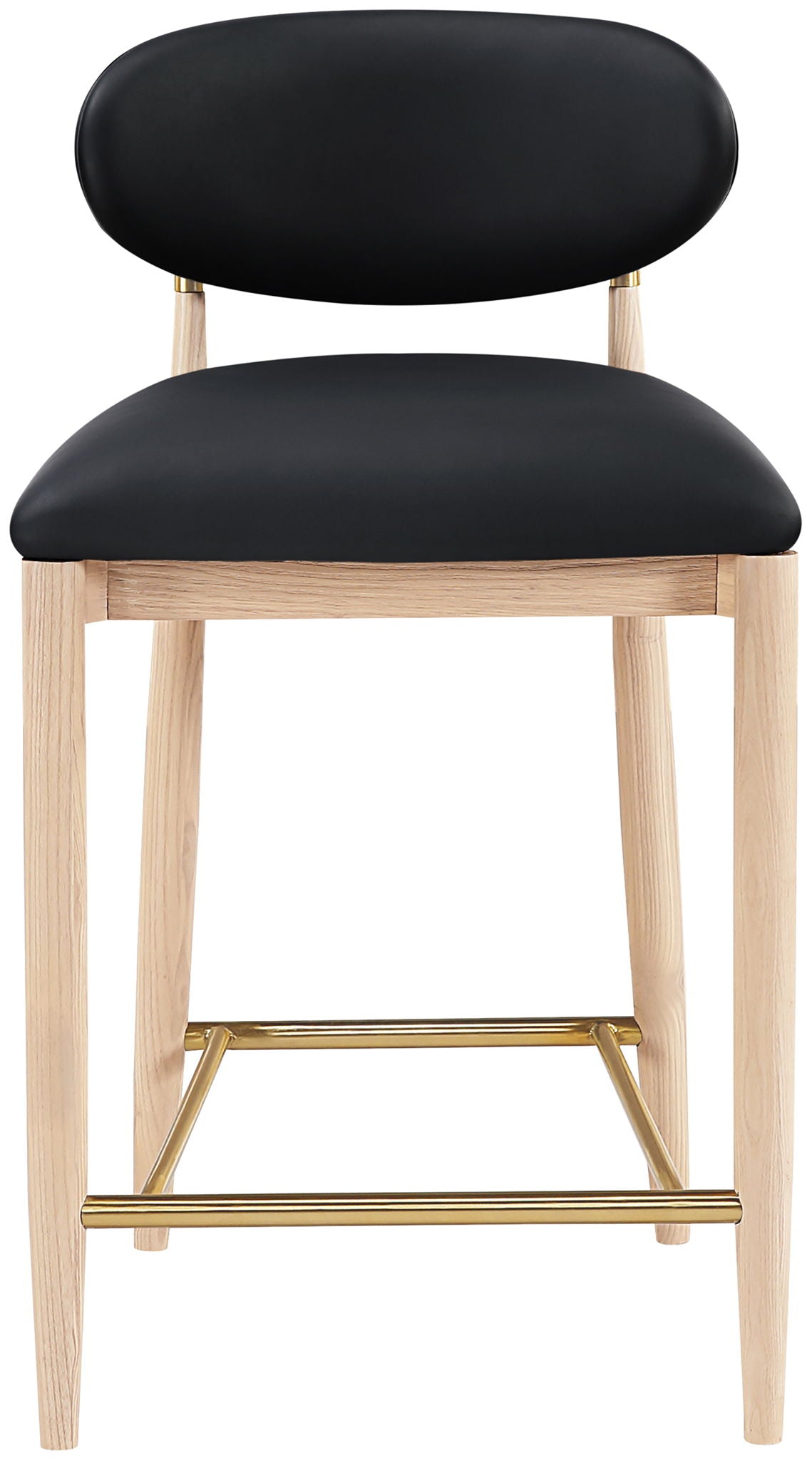 Riccio - Stool - Natural And Gold Frame