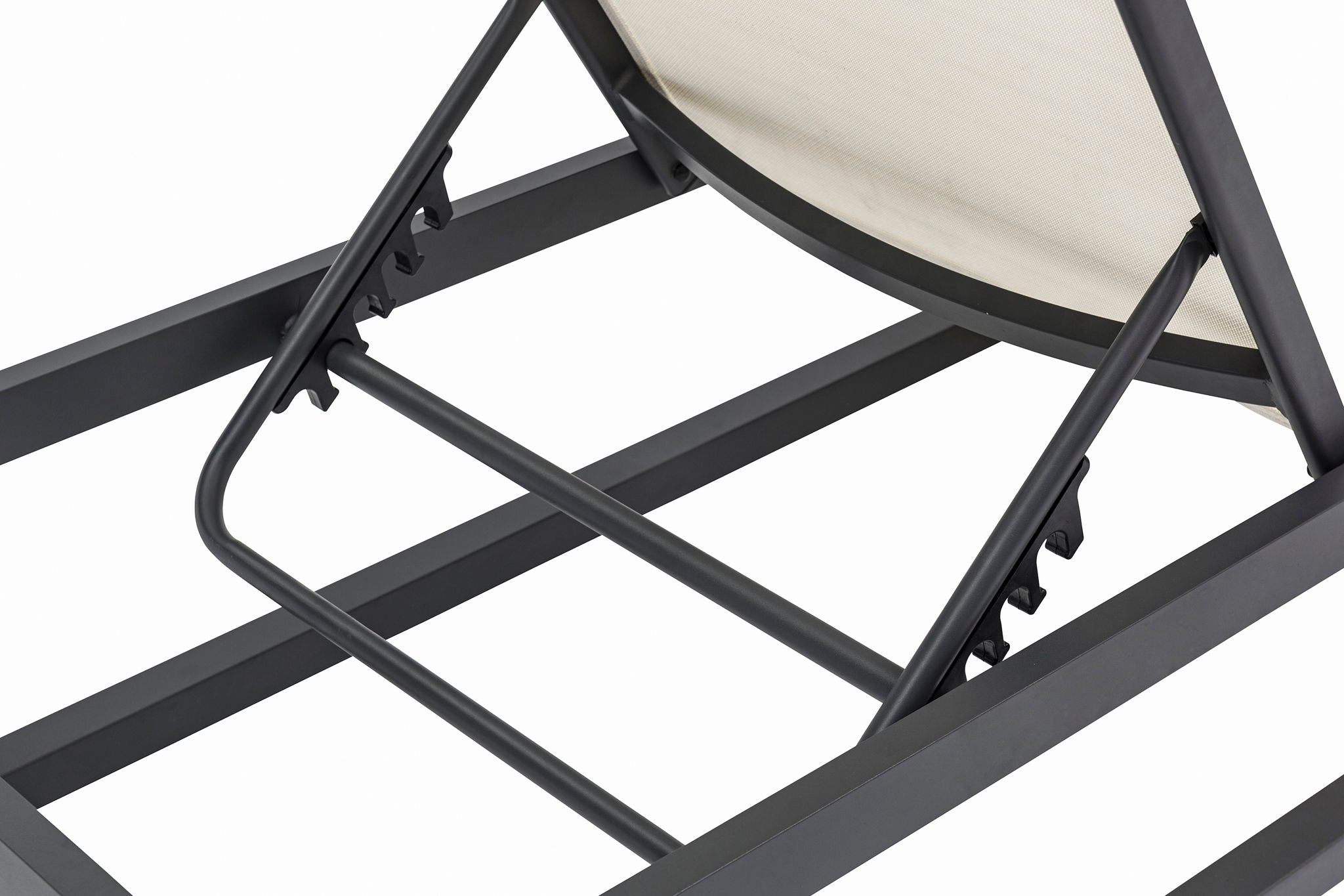 Maldives - Water Resistant Outdoor Patio Adjustable Sun Chaise Lounge Chair With Gray Base
