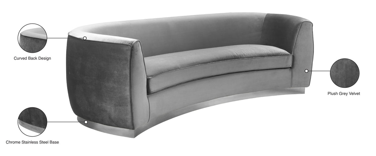 Julian - Sofa with Chrome Base