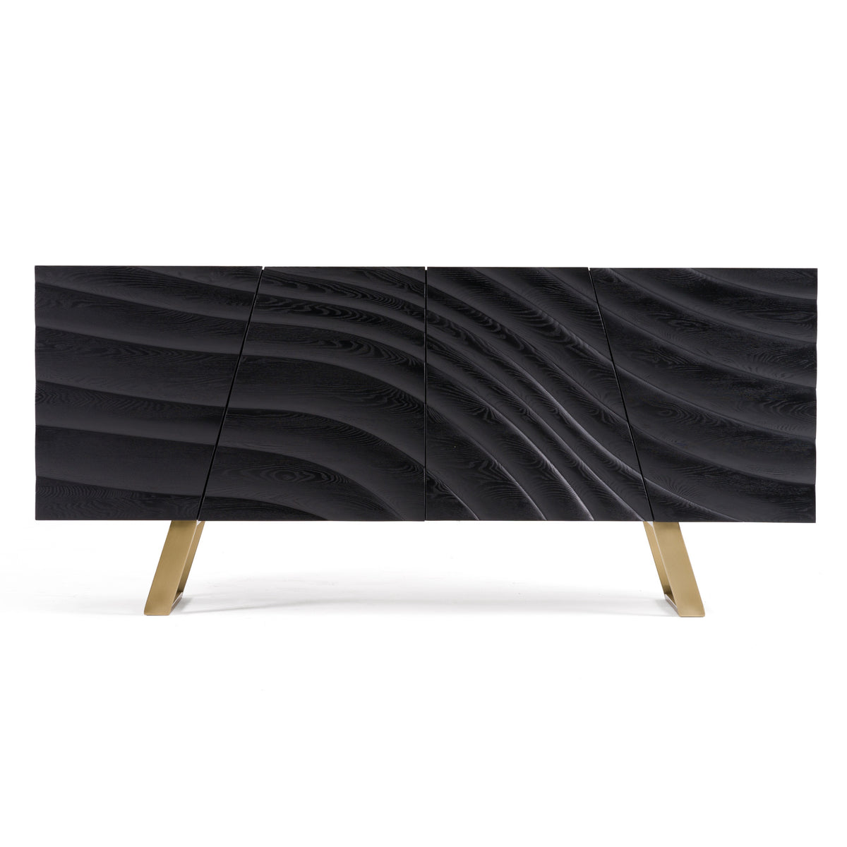 Finley Mid-Century Black & Gold Buffet