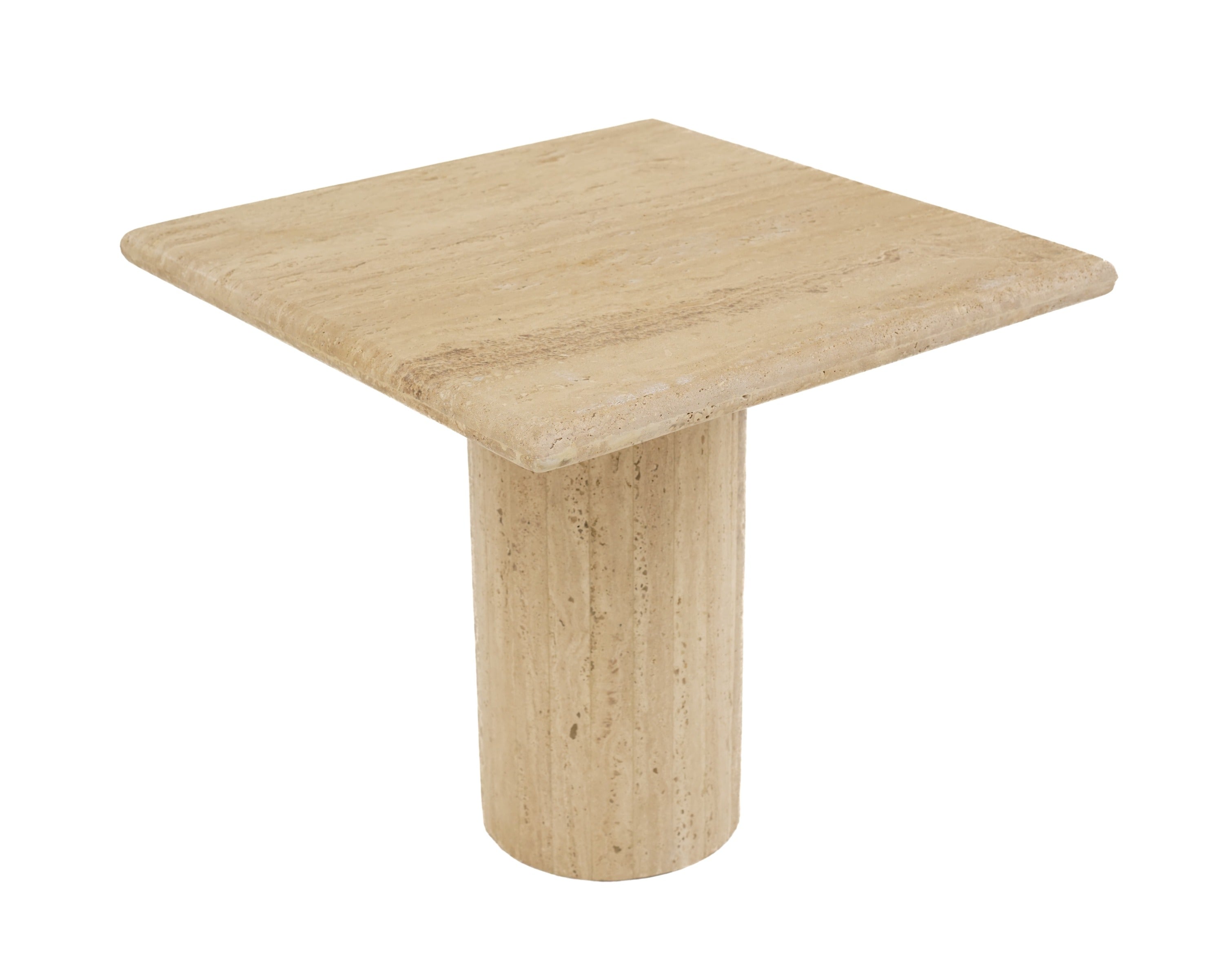 Modrest Fletcher - Modern Travertine Marble 18" Tall End Table