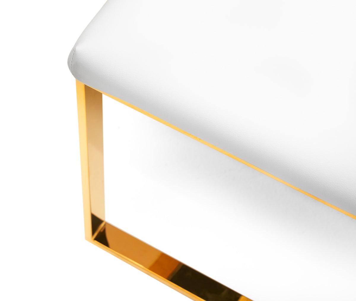 Frankie - Contemporary White & Gold Dining Chair
